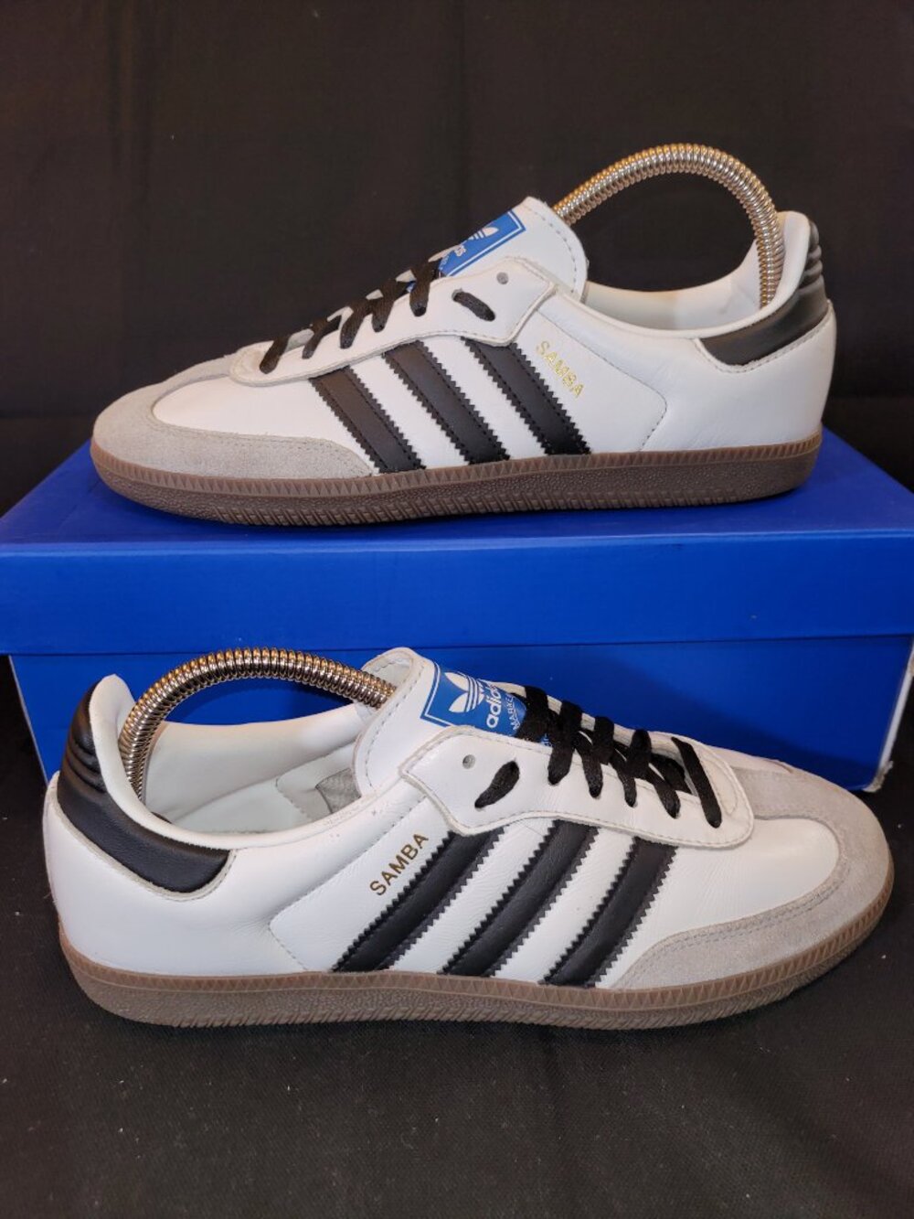 Adidas Samba OG Men's Size 7.5 White Black Sneakers Originals B75806 (#2058)